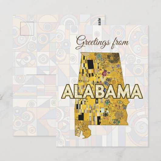 Carte Postale Salutations de l'Alabama Vertical (Devant / Derrière)