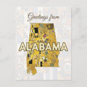 Carte Postale Salutations de l'Alabama Vertical (Devant)