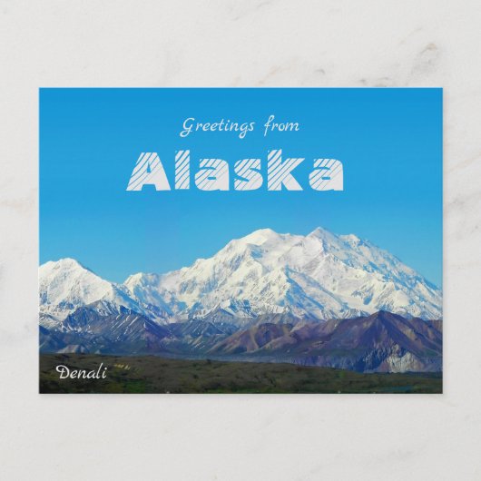 Carte Postale Salutations de l'Alaska Denali Post Card Pittoresq (Devant)