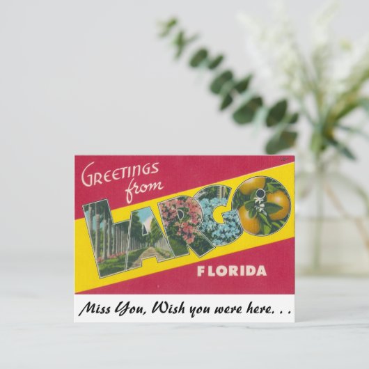 Carte Postale Salutations de Largo, Floride (Debout devant)