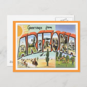 Carte Postale Salutations De L'Arizona (Devant / Derrière)