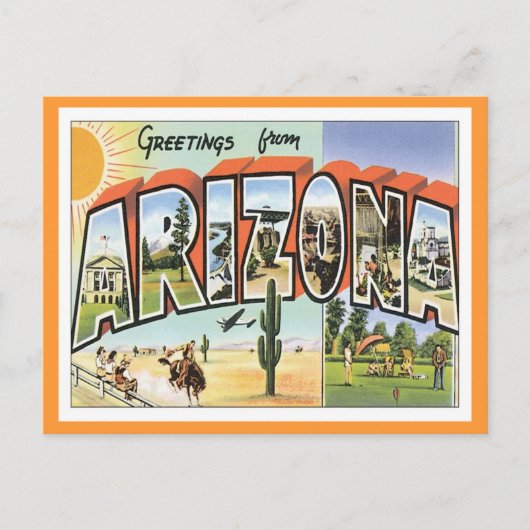 Carte Postale Salutations De L'Arizona (Devant)