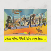 Carte Postale Salutations de l'Arizona (Devant)