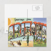 Carte Postale Salutations De L'Arizona (Devant / Derrière)