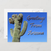 Carte Postale Salutations De L'Arizona (Devant / Derrière)