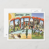 Carte Postale Salutations De L'Arizona (Devant / Derrière)