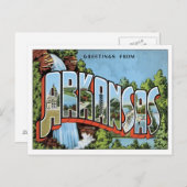 Carte Postale Salutations De L'Arkansas (Devant / Derrière)