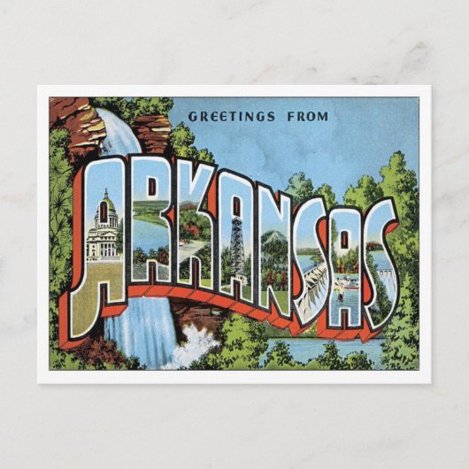 Carte Postale Salutations De L'Arkansas (Devant)