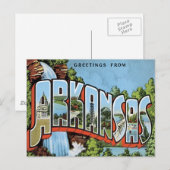 Carte Postale Salutations De L'Arkansas (Devant / Derrière)