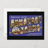 Carte Postale Salutations de l'Arkansas Ozarks (Devant / Derrière)