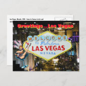 Carte Postale Salutations de Las Vegas (Devant / Derrière)