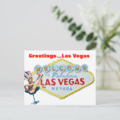 Carte Postale Salutations de Las Vegas (Debout devant)