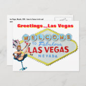 Carte Postale Salutations de Las Vegas (Devant / Derrière)