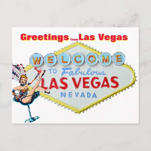 Carte Postale Salutations de Las Vegas (Devant)