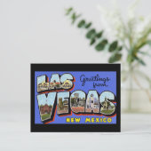 Carte Postale Salutations de Las Vegas Nouveau-Mexique (Debout devant)