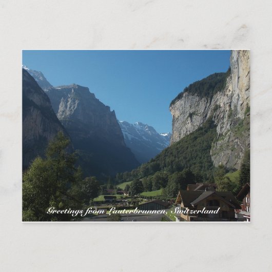Carte Postale Salutations de Lauterbrunnen, Suisse 1 (Devant)