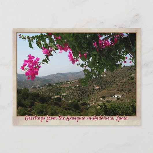 Carte Postale Salutations de l'Axarquía (Devant)