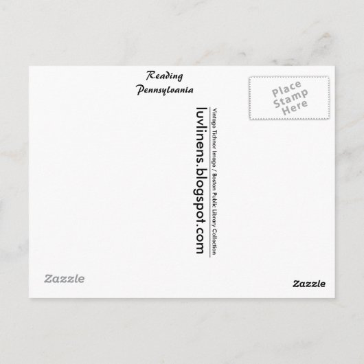 Carte Postale Salutations de lecture (Dos)