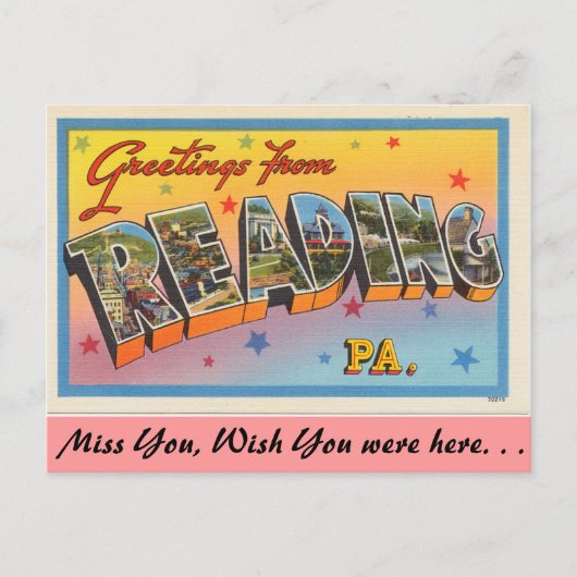 Carte Postale Salutations de lecture (Devant)