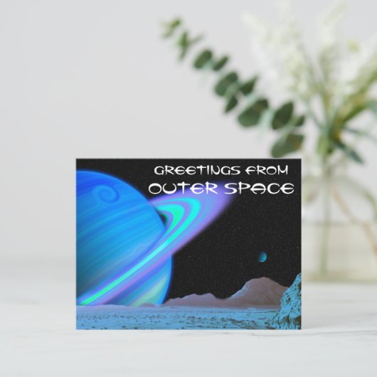 Carte Postale Salutations de l'espace extra-atmosphérique (Debout devant)