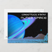 Carte Postale Salutations de l'espace extra-atmosphérique (Devant / Derrière)