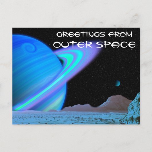 Carte Postale Salutations de l'espace extra-atmosphérique (Devant)