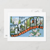 Carte Postale Salutations de l'État de Washington (Devant / Derrière)