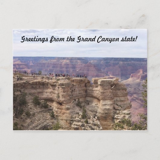Carte Postale Salutations de l'état du Grand Canyon (Devant)