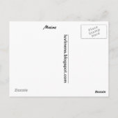 Carte Postale Salutations de l'état du Maine (Dos)