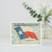 Carte Postale Salutations de l'état longue étoile, Texas Travel (Debout devant)