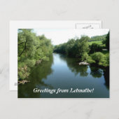 Carte Postale Salutations de Letmathe - rivière Lenne (Devant / Derrière)