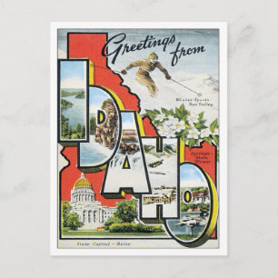 Carte Postale Salutations De L'Idaho