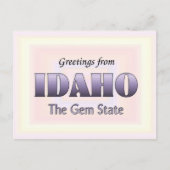 Carte Postale Salutations de l'Idaho (Devant)