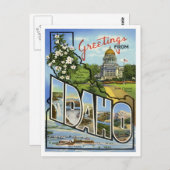 Carte Postale Salutations De L'Idaho (Devant / Derrière)