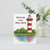 Carte Postale Salutations de l'île de Hilton Head 2025 (Debout devant)
