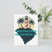 Carte Postale Salutations de l'île de Hilton Head 2025 (Debout devant)