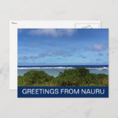 Carte Postale salutations de l'île de nauru (Devant / Derrière)