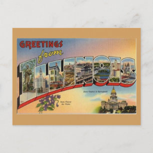 Carte Postale Salutations De L'Illinois