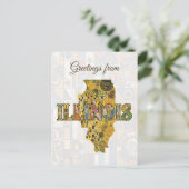 Carte Postale Salutations de l'Illinois (Debout devant)