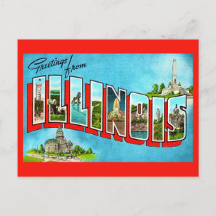 Carte Postale Salutations de l'Illinois