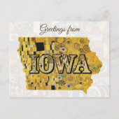 Carte Postale Salutations de l'Iowa (Devant)