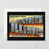 Carte Postale Salutations de Little Egypt du sud de l'Illinois (Devant / Derrière)