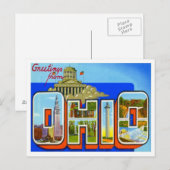 Carte Postale Salutations de l'Ohio depuis les États américains (Devant / Derrière)