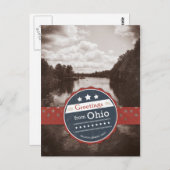 Carte Postale Salutations de l'Ohio - Vintage (Devant / Derrière)