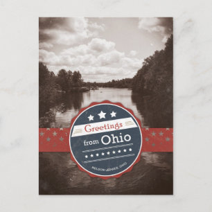 Carte Postale Salutations de l'Ohio - Vintage