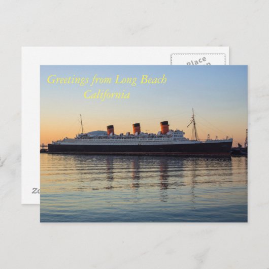 Carte Postale Salutations De Long Beach California (Devant / Derrière)