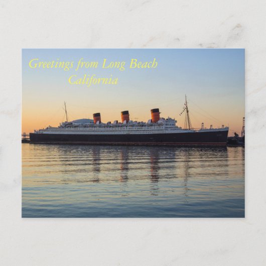 Carte Postale Salutations De Long Beach California (Devant)