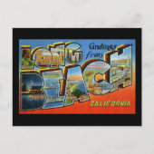 Carte Postale Salutations de Long Beach California (Devant)