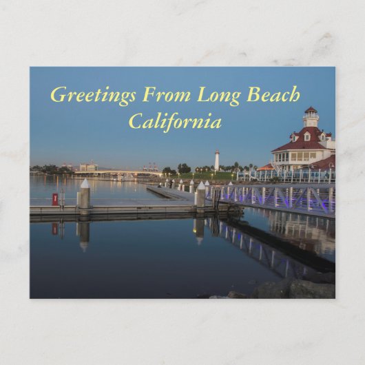 Carte Postale Salutations De Long Beach California (Devant)