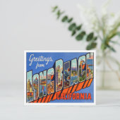 Carte Postale Salutations de Long Beach, Californie Travel (Debout devant)